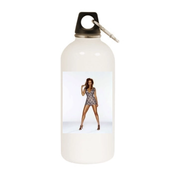 Tyra Banks White Water Bottle With Carabiner