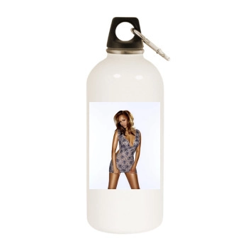 Tyra Banks White Water Bottle With Carabiner