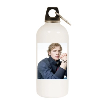 Hayden Christensen White Water Bottle With Carabiner