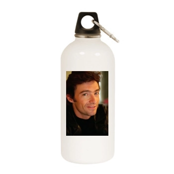 Hugh Jackman White Water Bottle With Carabiner