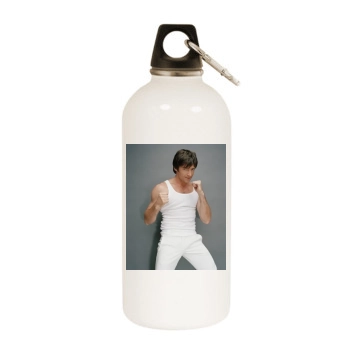 Hugh Jackman White Water Bottle With Carabiner