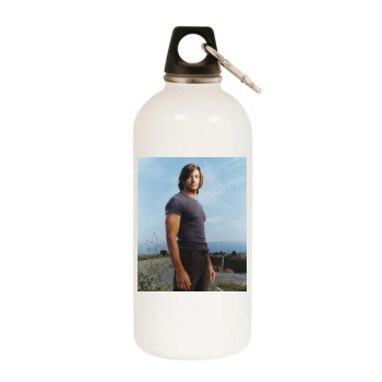 Hugh Jackman White Water Bottle With Carabiner