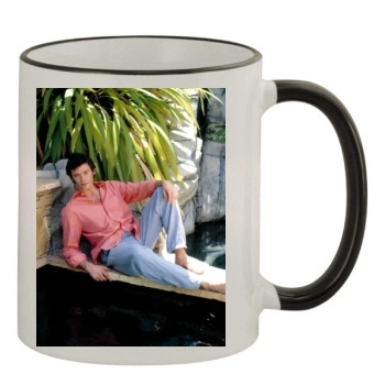 Hugh Jackman 11oz Colored Rim & Handle Mug