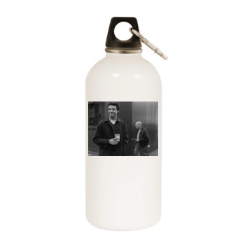 Hugh Jackman White Water Bottle With Carabiner