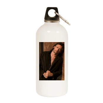 Hugh Jackman White Water Bottle With Carabiner