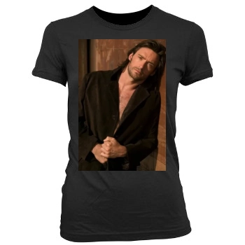 Hugh Jackman Women's Junior Cut Crewneck T-Shirt