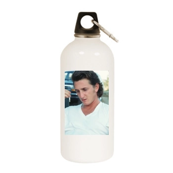 Sean Penn White Water Bottle With Carabiner