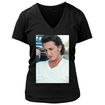 Sean Penn Women's Deep V-Neck TShirt