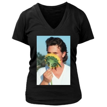 Sean Penn Women's Deep V-Neck TShirt