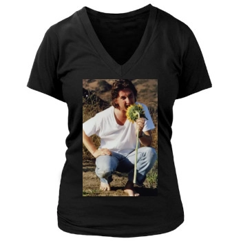 Sean Penn Women's Deep V-Neck TShirt