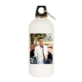 Shane West White Water Bottle With Carabiner