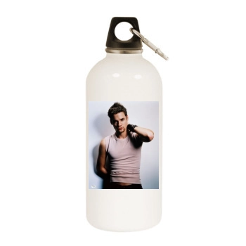 Shane West White Water Bottle With Carabiner