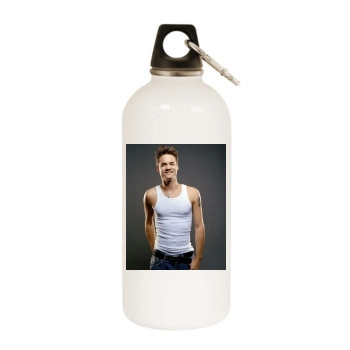 Shane West White Water Bottle With Carabiner