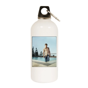 Shane West White Water Bottle With Carabiner