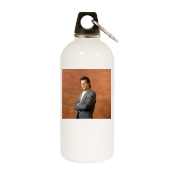 Kevin Bacon White Water Bottle With Carabiner