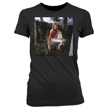 Amanda Bynes Women's Junior Cut Crewneck T-Shirt