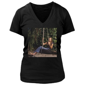 Amanda Bynes Women's Deep V-Neck TShirt