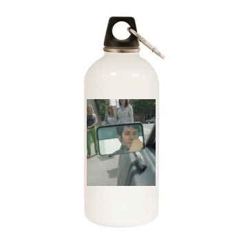 Adam Brody White Water Bottle With Carabiner