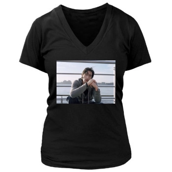 Adrien Brody Women's Deep V-Neck TShirt