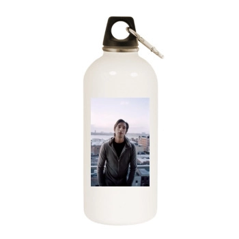 Adrien Brody White Water Bottle With Carabiner