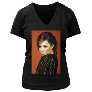 Anna Friel Women's Deep V-Neck TShirt