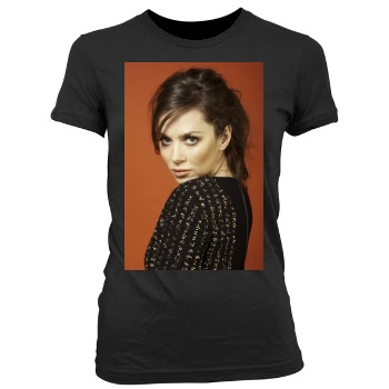 Anna Friel Women's Junior Cut Crewneck T-Shirt