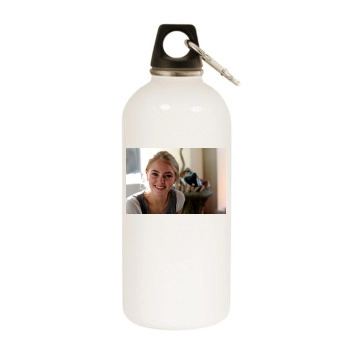 AnnaSophia Robb White Water Bottle With Carabiner