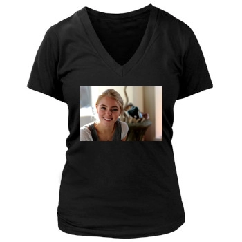 AnnaSophia Robb Women's Deep V-Neck TShirt