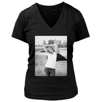 Ashley Tisdale Women's Deep V-Neck TShirt