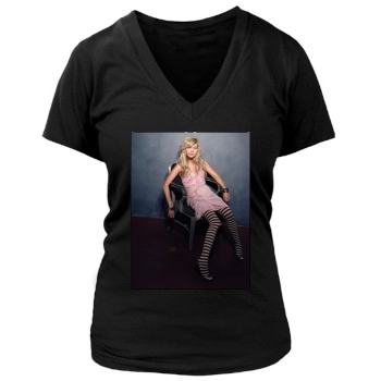 Ashley Tisdale Women's Deep V-Neck TShirt