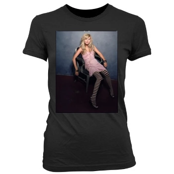 Ashley Tisdale Women's Junior Cut Crewneck T-Shirt