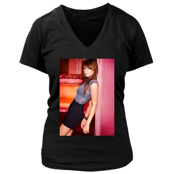 Ashley Tisdale Women's Deep V-Neck TShirt