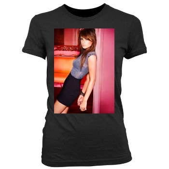 Ashley Tisdale Women's Junior Cut Crewneck T-Shirt