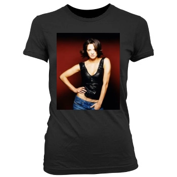 Asia Argento Women's Junior Cut Crewneck T-Shirt