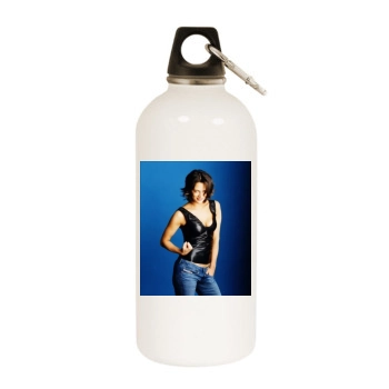 Asia Argento White Water Bottle With Carabiner