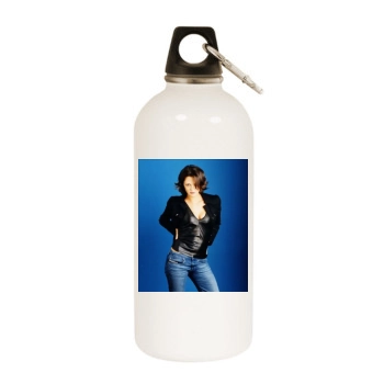 Asia Argento White Water Bottle With Carabiner