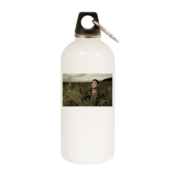 Fady Maalouf White Water Bottle With Carabiner