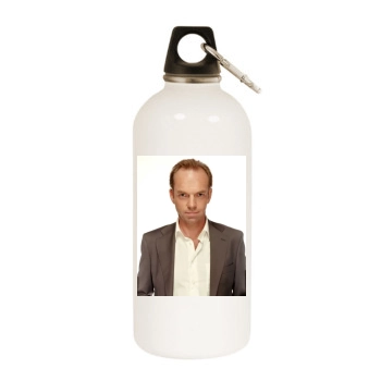 Hugo Weaving White Water Bottle With Carabiner