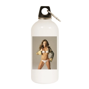 Elizabeth Hurley White Water Bottle With Carabiner