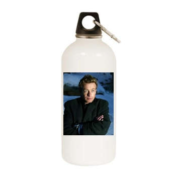 Simon Baker White Water Bottle With Carabiner