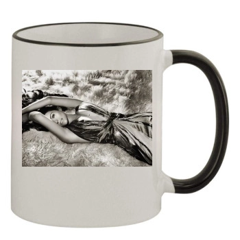 Elizabeth Hurley 11oz Colored Rim & Handle Mug