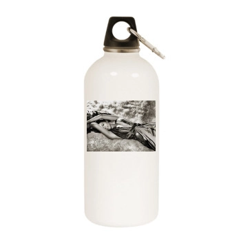 Elizabeth Hurley White Water Bottle With Carabiner