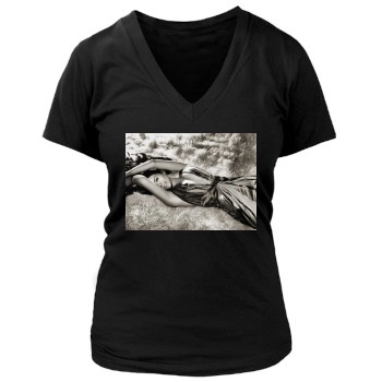 Elizabeth Hurley Women's Deep V-Neck TShirt