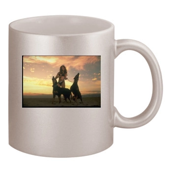 Elizabeth Hurley 11oz Metallic Silver Mug