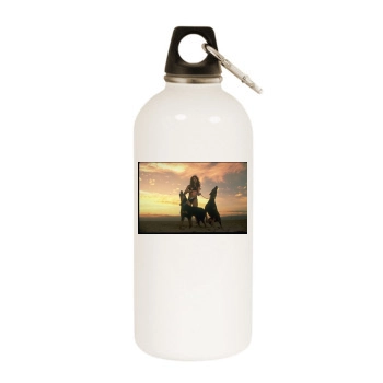 Elizabeth Hurley White Water Bottle With Carabiner