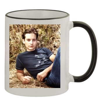 Tobey Maguire 11oz Colored Rim & Handle Mug