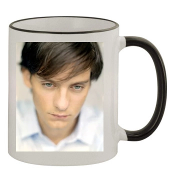 Tobey Maguire 11oz Colored Rim & Handle Mug