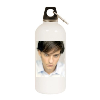 Tobey Maguire White Water Bottle With Carabiner