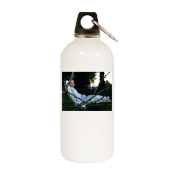 Tobey Maguire White Water Bottle With Carabiner