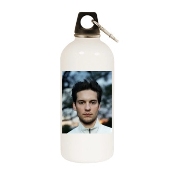 Tobey Maguire White Water Bottle With Carabiner